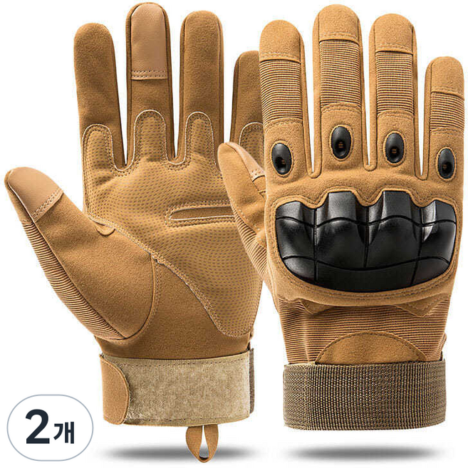옥외 택티컬장갑 오토바이장갑 등산 라이딩 장갑, 2개, 노란색