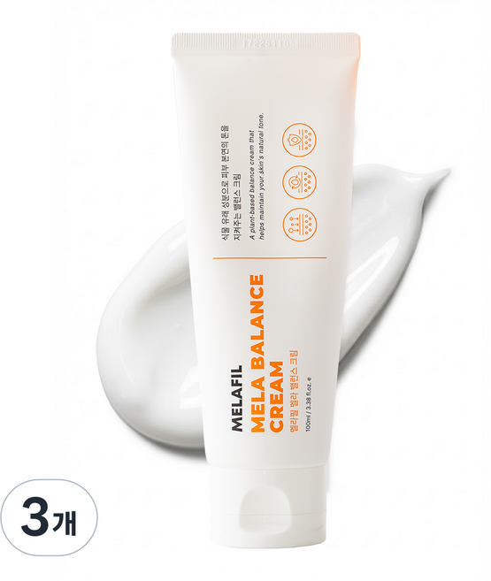 멜라필 멜라 밸런스 크림 백반증 케어 흰색반점 밀크반점 모이스춰 민감피부 무향 보습, 3개, 100ml