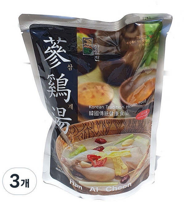 새마원 한알천 삼계탕 레토르트 국산재료 사용, 3개, 1kg