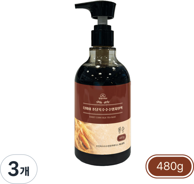 양원프레쉬 더와이 초당옥수수 수염차원액PET, 3개, 480g