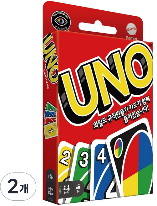 우노 보드게임, 혼합색상, 2개