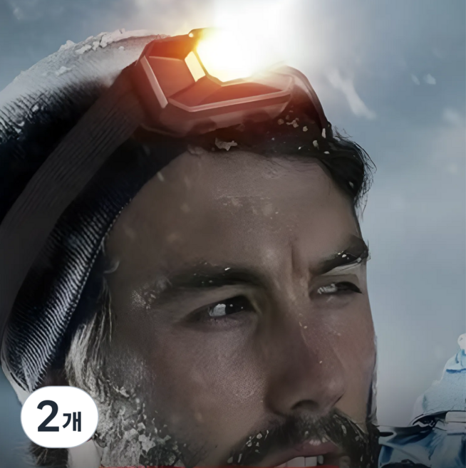 탈론나인 초경량 휴대용 생활방수 헤드랜턴, 블랙, 2개