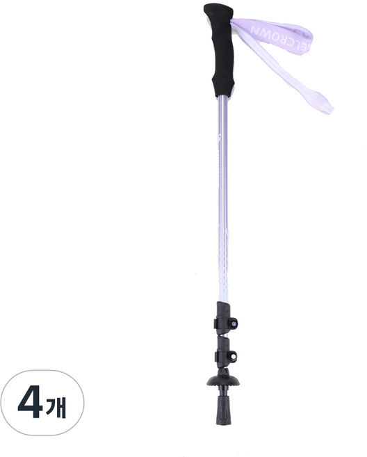 CAMEL CROWN 남녀공용 등산스틱 접이식 3단 경량 7075 듀랄루민 트레킹폴, 4개, Mu Shan 보라