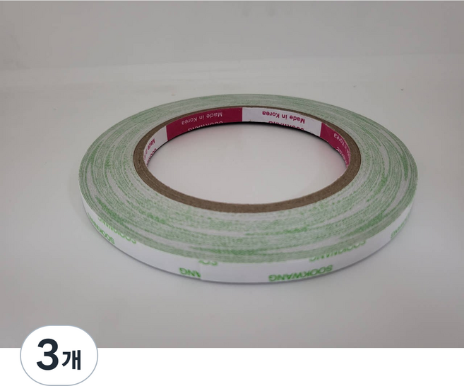 수광 양면테이프, 3개, 3미리