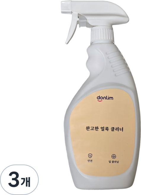 Donlim 패브릭 청소기 전용 세정제 얼룩 클리너, 3개, 500ml