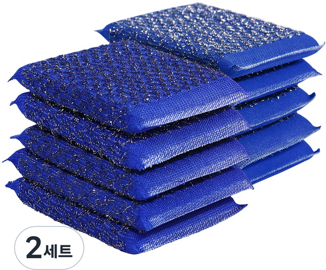 프리미엄 다용도 다이아 울스텐 초강력 수세미 블루, 2세트, 10개