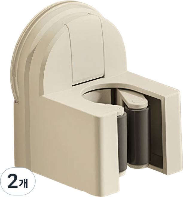 내집클로버 흡착식 스틱락 밀대걸이 홀더, 2개, 아이보리