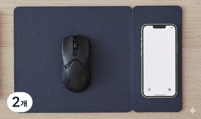 에이프릴스톤 P20 스마트폰 고속 무선충전 마우스패드, 블루, 2개