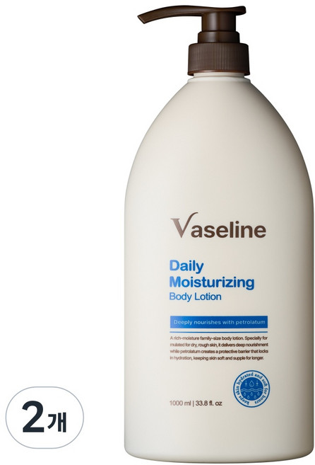 바세린 바디로션 대용량 1000ml 고보습 퍼퓸 향기좋은 남자 여자 보습제, 2개, 1L