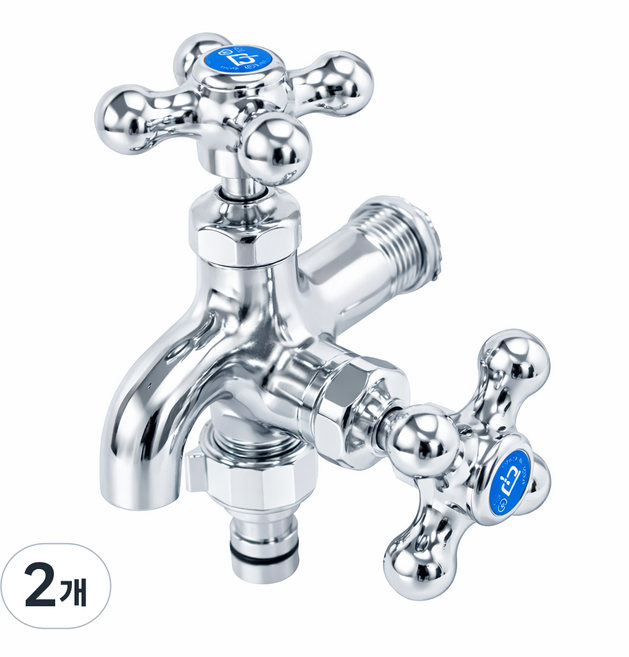 비욘드퍼니싱 국내생산 두갈래 가로 수도꼭지 KC, 2개