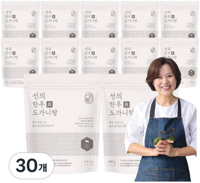 박미선의 100% 한우사골 한우스지 특 도가니탕 (실온), 30개, 600g