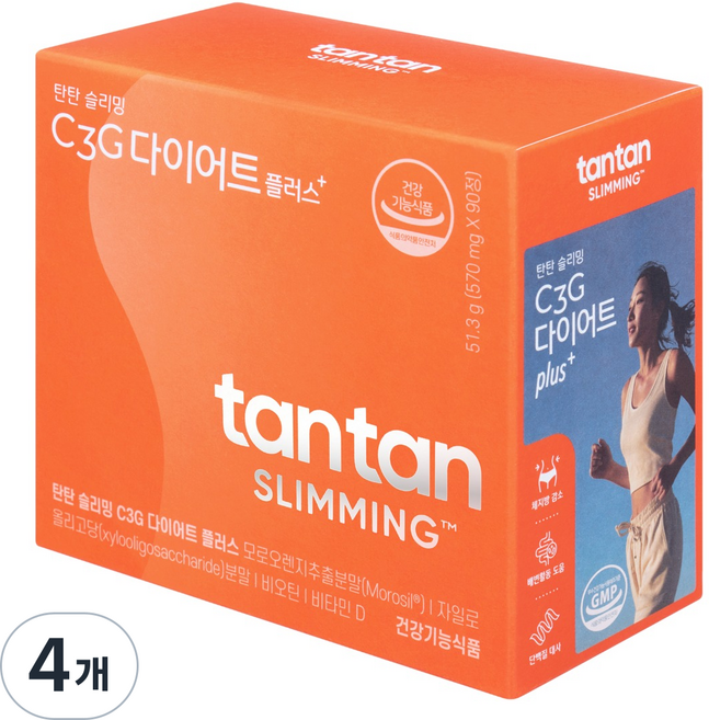 탄탄슬리밍 C3G 다이어트 플러스, 4개, 90정