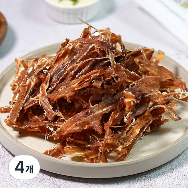 손으로 정성껏 찢은 수작 몸통 오징어채, 4개, 180g