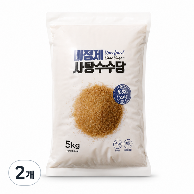 비정제원당, 5kg, 2개