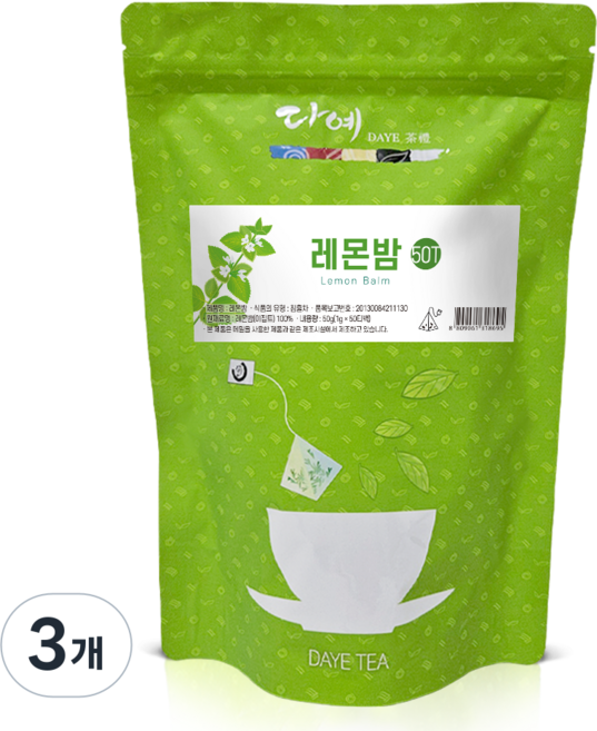 다예 레몬밤 삼각티백, 1g, 50개입, 3개