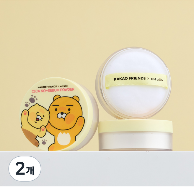 카카오프렌즈X에스폴리오 룩앳미 시카 노세범 파우더, 2개, 투명
