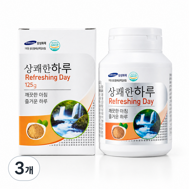 상쾌한하루 상쾌365 상쾌한아침 차전자피 유산균제 식이섬유제품, 3개, 125g