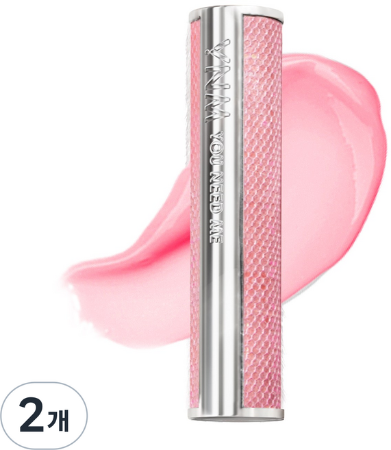 YNM 허니립밤, 라이트 핑크, 3g, 2개