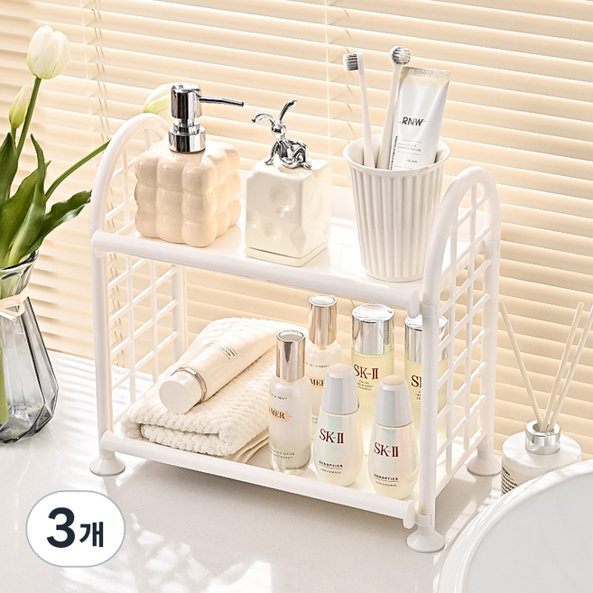 이층 이케아 책상 욕실 다기능 수납장, 3개, 화이트