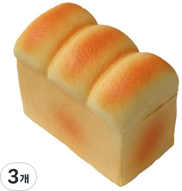 리빙릿 빵 말랑이 소금빵 스트레스 해소 스퀴시 쓸데없는 선물, 3개, 50g, 식빵