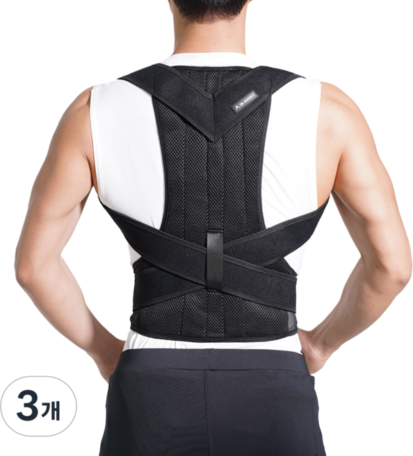 정직한닥터 약국입점 바른 자세 밴드 어깨 숄더 남녀공용, 3개