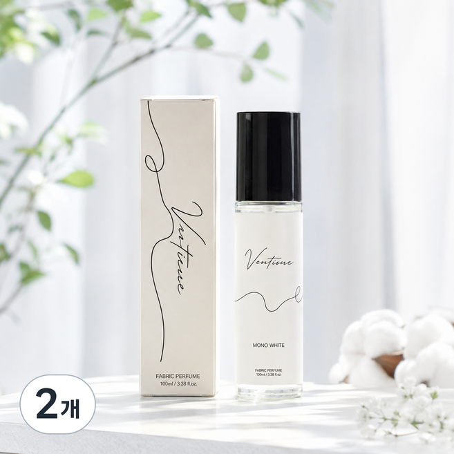 5위 - Ventinue 벤티뉴 섬유탈취제 섬유향수 룸스프레이 니치향수 모노화이트, 2개, 100ml