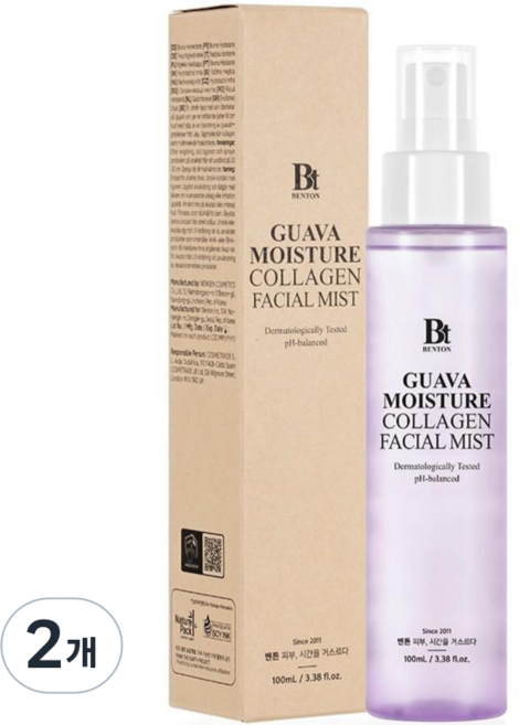 벤튼 구아바 수분 콜라겐 광채 미스트, 2개, 100ml
