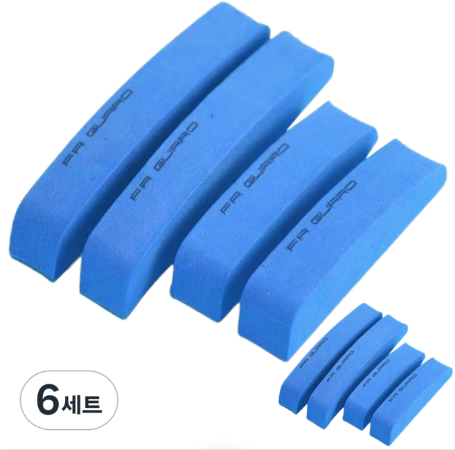 데이모노 충격 흡수 자동차 문콕 방지 도어가드 4P, 블루, 6세트