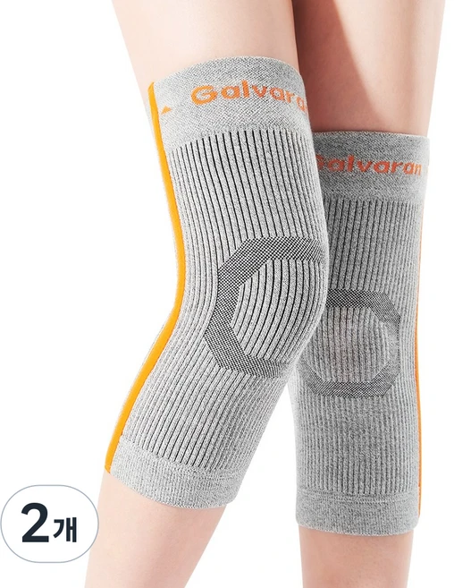 Galvaran 게르마늄 카본 무릎보호대 무릎 통증 관절 통증 완화 부기 염증 완화 및 혈액순환 개선용 남녀공용, Gary, 2개 - 쿠팡