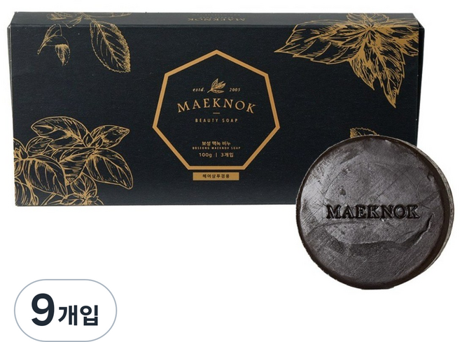 보성맥녹비누 어성초 클렌징 얼굴 세안 비누 샴푸바, 100g, 9개입