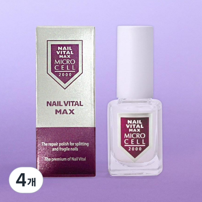독일 마이크로셀 네일 바이탈 맥스 손톱 강화제 영양제, 12ml, 4개