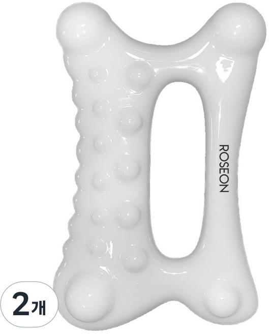 로즈온 디톡 바디 페이스 괄사, 2개, 아이보리