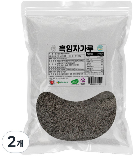 건강하게 볶은 국내가공 흑임자가루, 500g, 2개