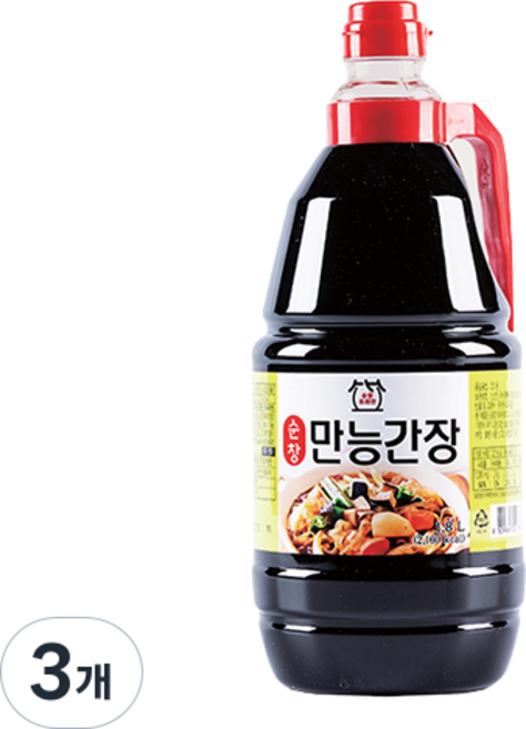 아주존 순창우리식품 업소용 요리용 만능간장, 3개, 1.8L