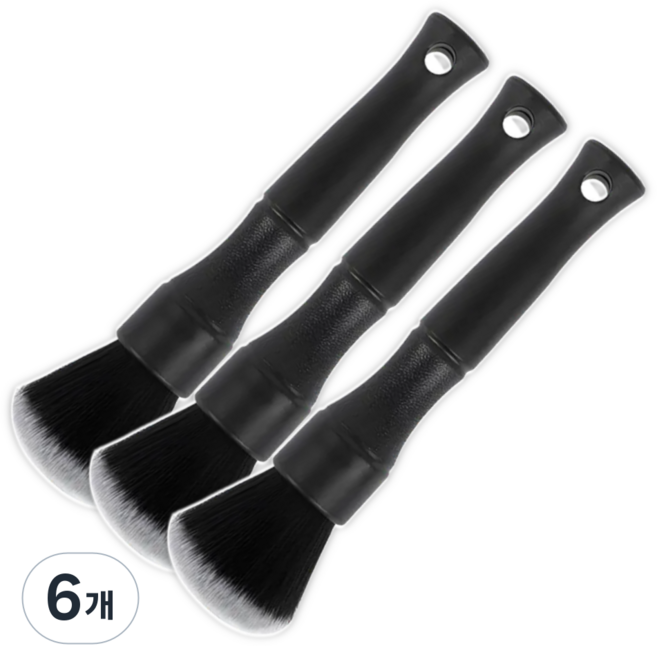 247 브러쉬 깔끔쟁이 비밀 청소비법 틈새 키보드 액정 만능 먼지브러쉬, 블랙, 6개