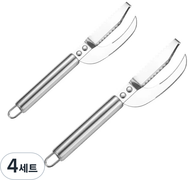 Hqzoomee 생선 비늘 제거기 세트2PCS, 실버, 4세트