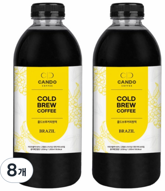 [캔두커피]콜드브루 원액 카페 업소용 고소한맛, 8개, 1개입, 1L
