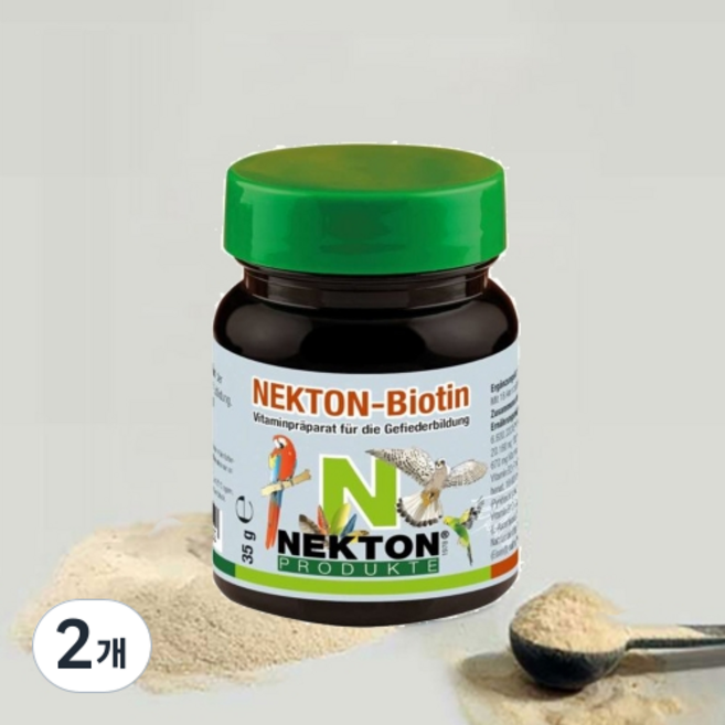 넥톤 비오틴 조류 털갈이 깃털부리 영양제 앵무새영양제, 35g, 2개