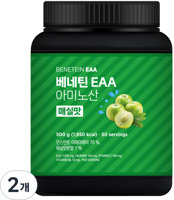 베네틴 EAA 7000 필수 아미노산 보충제 매실맛, 2개, 500g