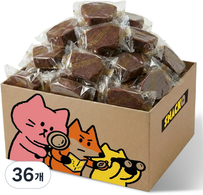 스낵큐 노브랜드 과자, 36개, 초콜릿 바움쿠헨