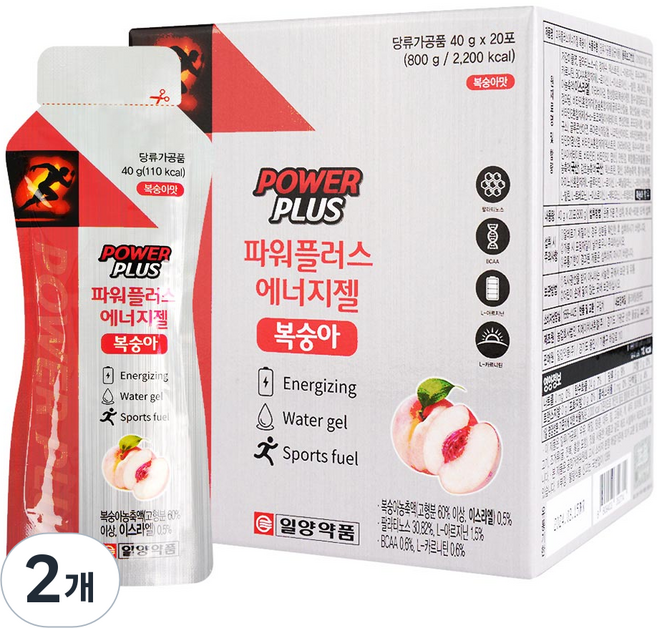 일양약품 파워플러스 에너지젤 복숭아 20p, 800g, 2개