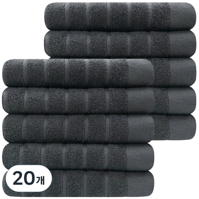 다주타올 30수 데일리 수건 105g, 딥그레이, 20개