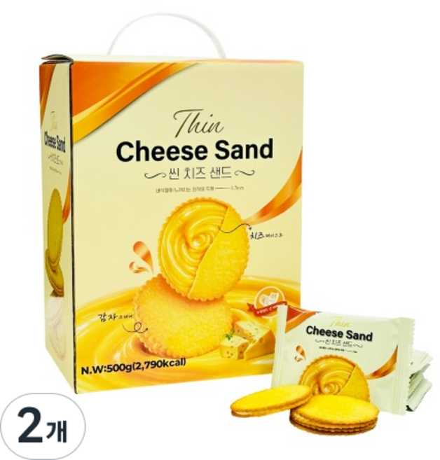 씬 치즈 샌드 크래커 치즈타르트, 2개, 500g