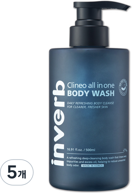 [인버브 본사] 인버브 클리네오 올인원 바디워시, 5개, 500ml
