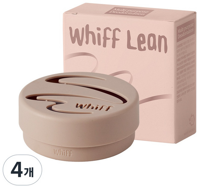 [공식몰] 26S/S 위프 린 인디핑크 체리밤 탈취제 WHIFF 고체 옷장 차량에어컨 자동차 신발장 냄새 제거, 100g, 4개