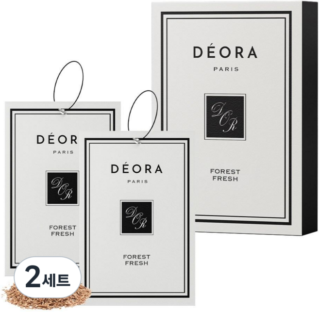 조향사가 블렌딩한 데오라 차량용 방향제 2개, 포레스트 프레시, 2세트