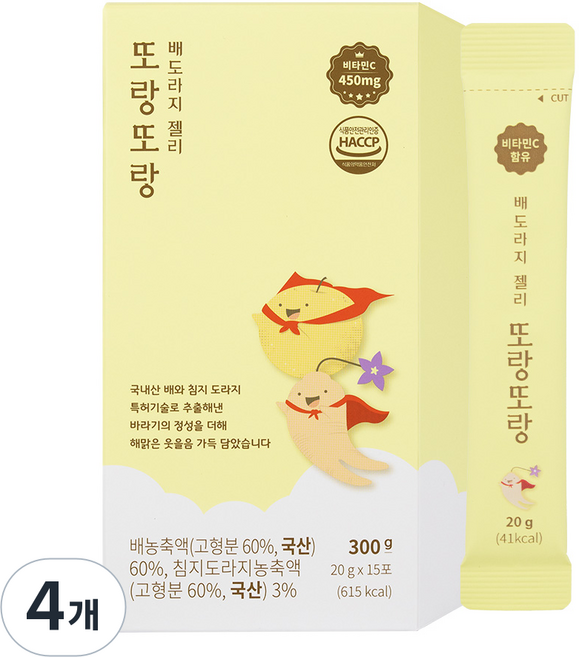 생활한방연구소 또랑또랑 배도라지 젤리 15p, 300g, 4개