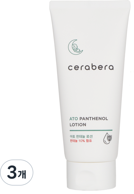 순한 보습로션 세라베라 아토 판테놀 로션 (덱스판테놀 10% 피부장벽), 3개, 180ml