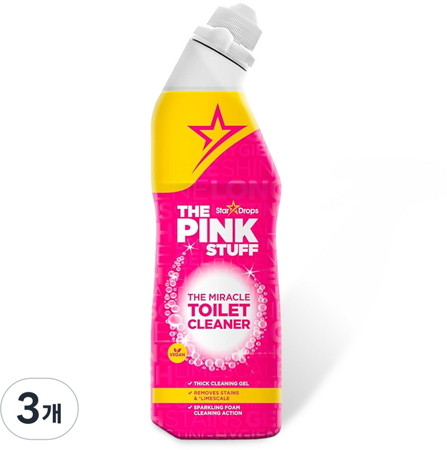 핑크스터프 미라클 토일렛 클리너750ml x1개, 750ml, 3개