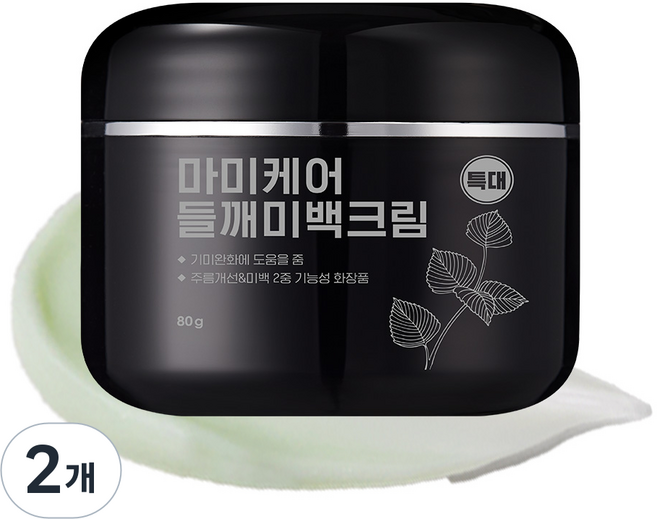 마미케어 기미 잡티 멜라논 들깨미백크림 대용량, 80g, 2개
